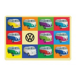Plaque en métal VW T1 (Multicolor)
